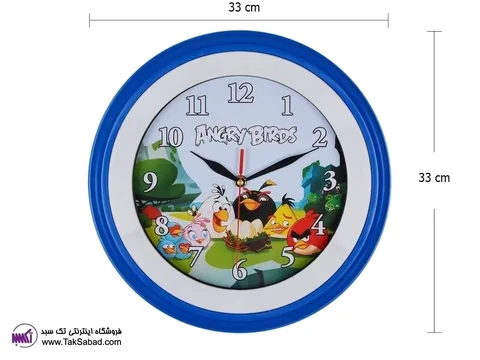 ساعت دیواری بچه گانه انگری بردز