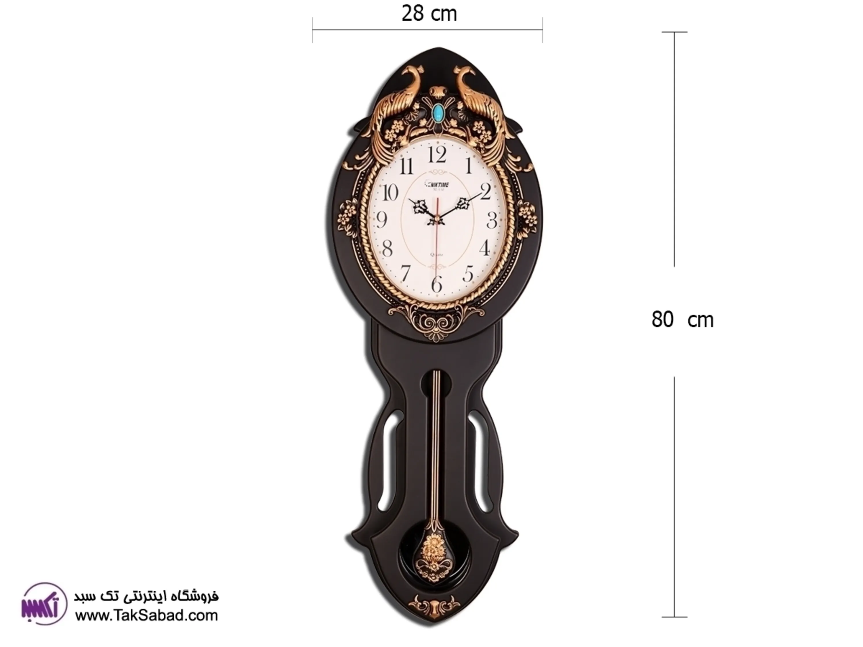 ساعت دیواری پاندولی نیک تایم خرید ساعت دیواری پاندول دار مدل نیک تایم