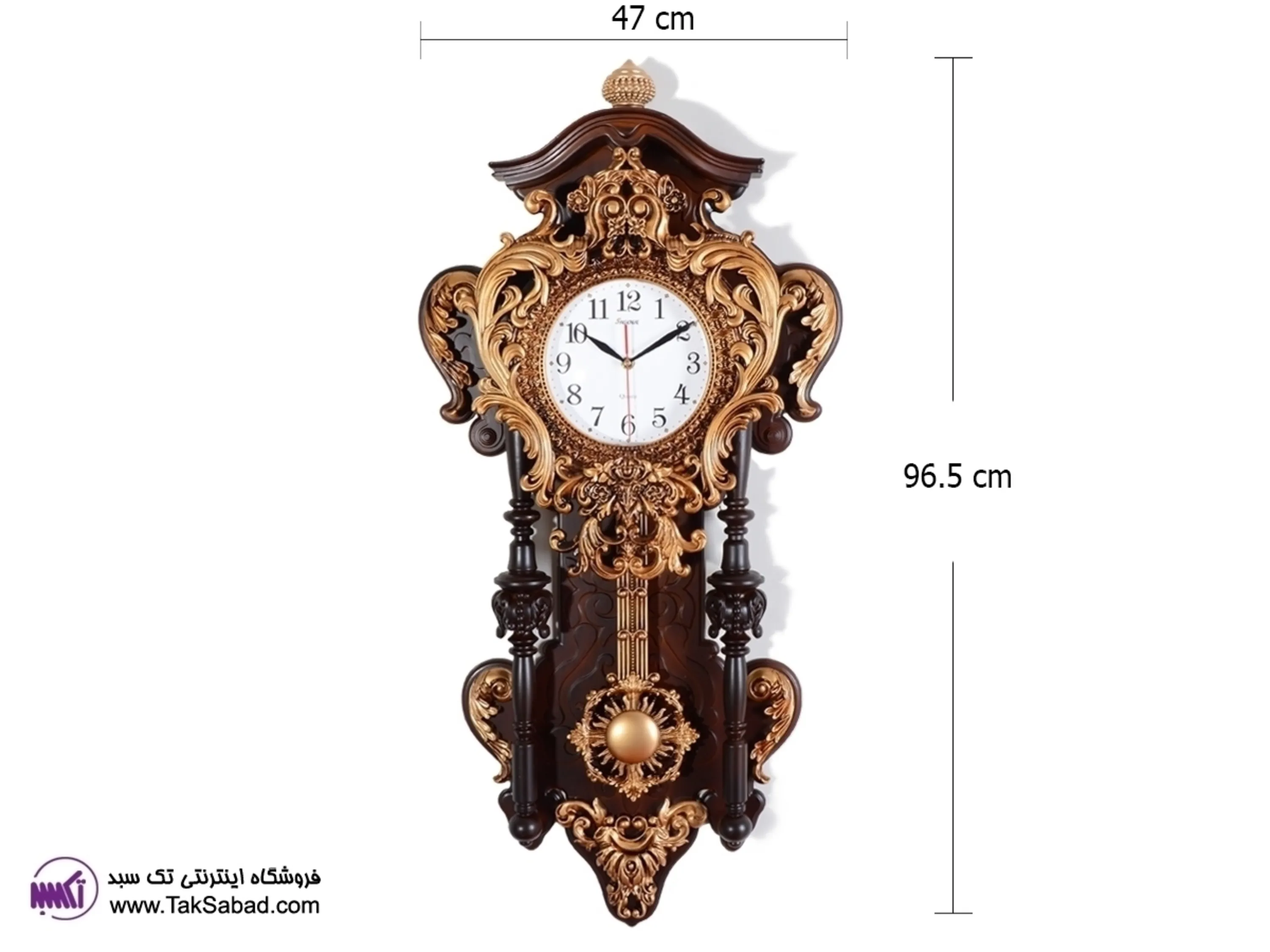 ساعت دیواری پاندولی سی گل ساعت دیواری پاندول دار سی گل