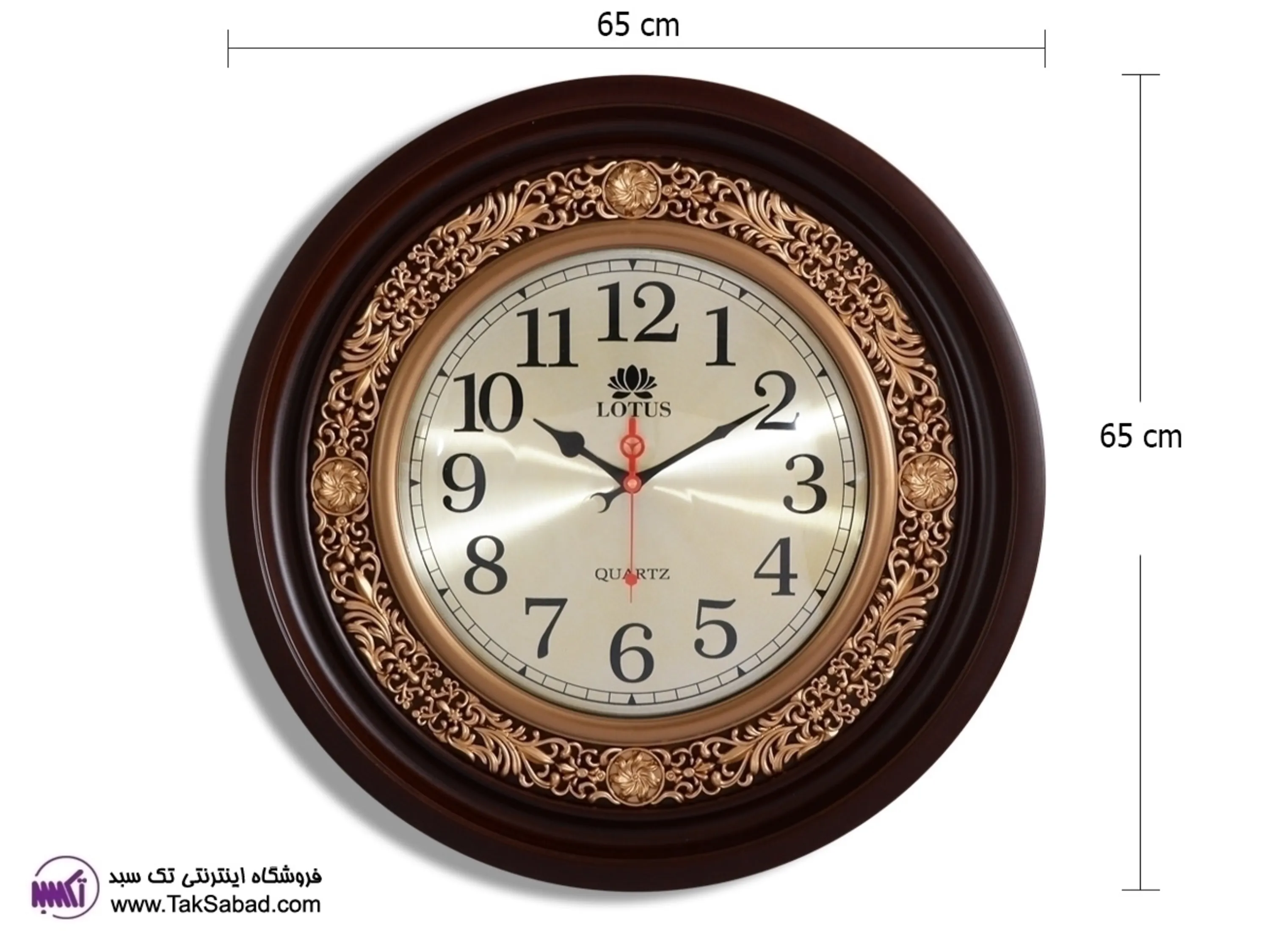 ساعت دیواری زیبا طرح لوتوس خرید ساعت دیواری زیبا طرح لوتوس