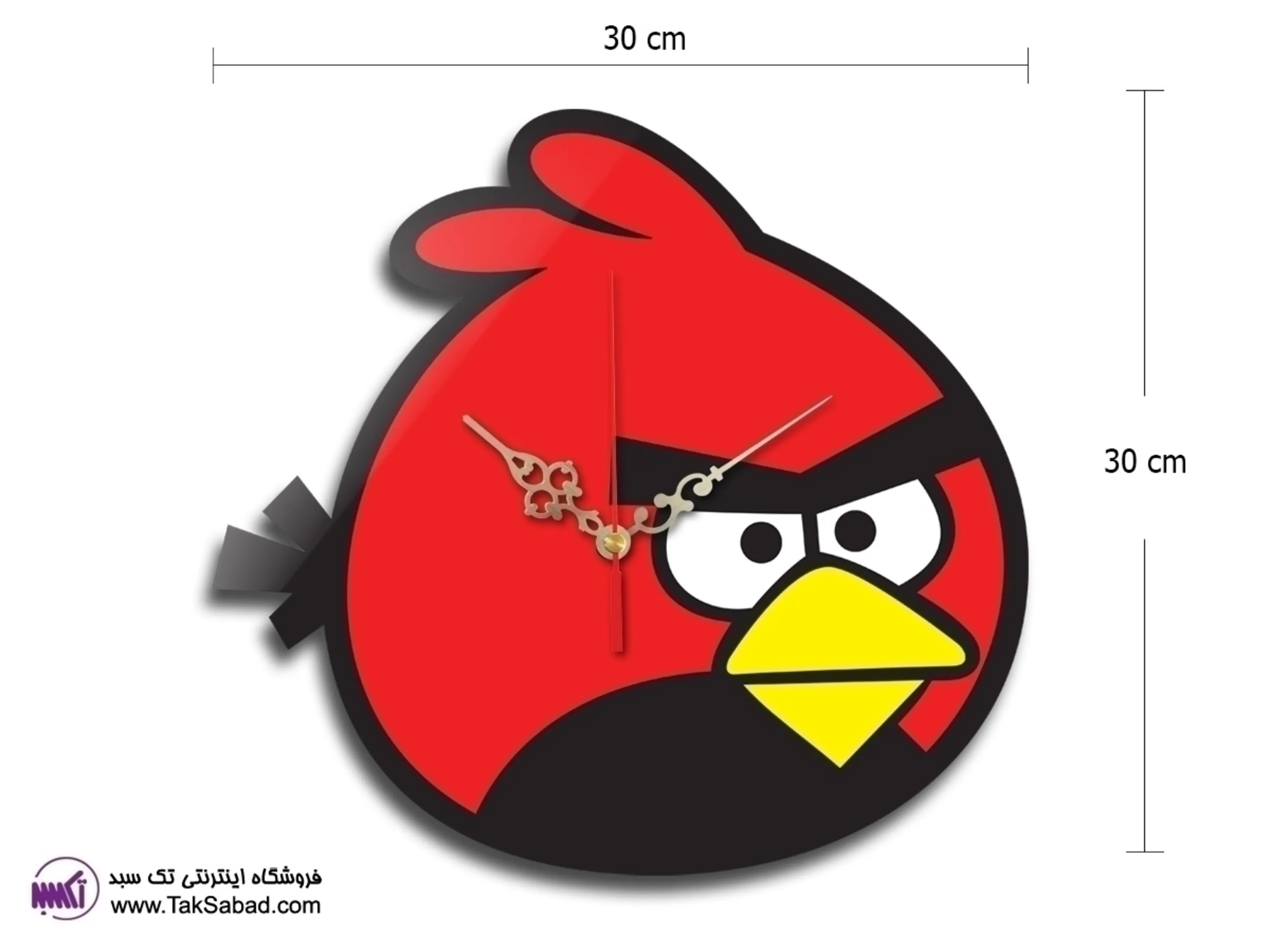 ساعت دیواری angry birds ساعت دیواری فانتزی angry birds