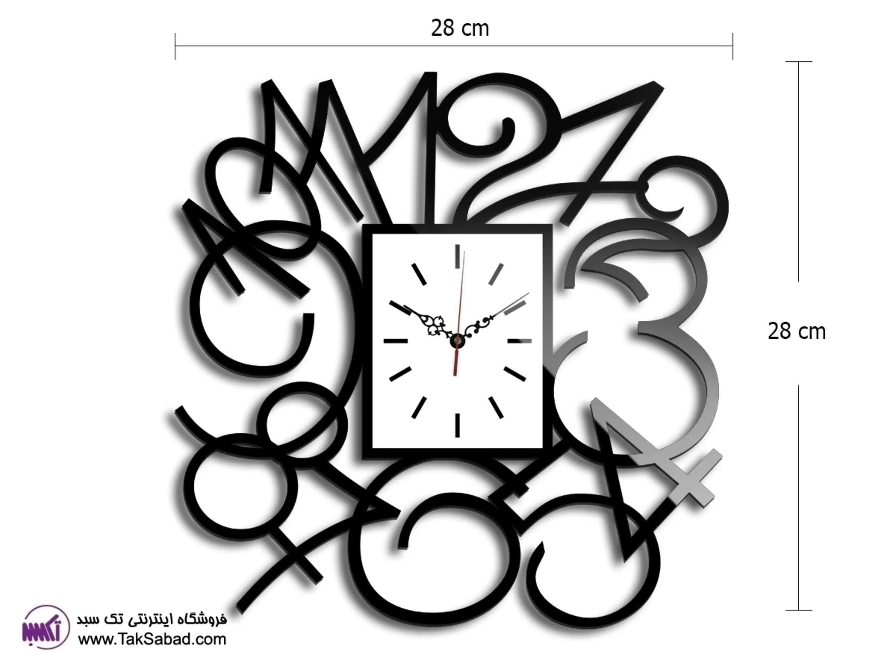 ساعت دیواری مدل مربع