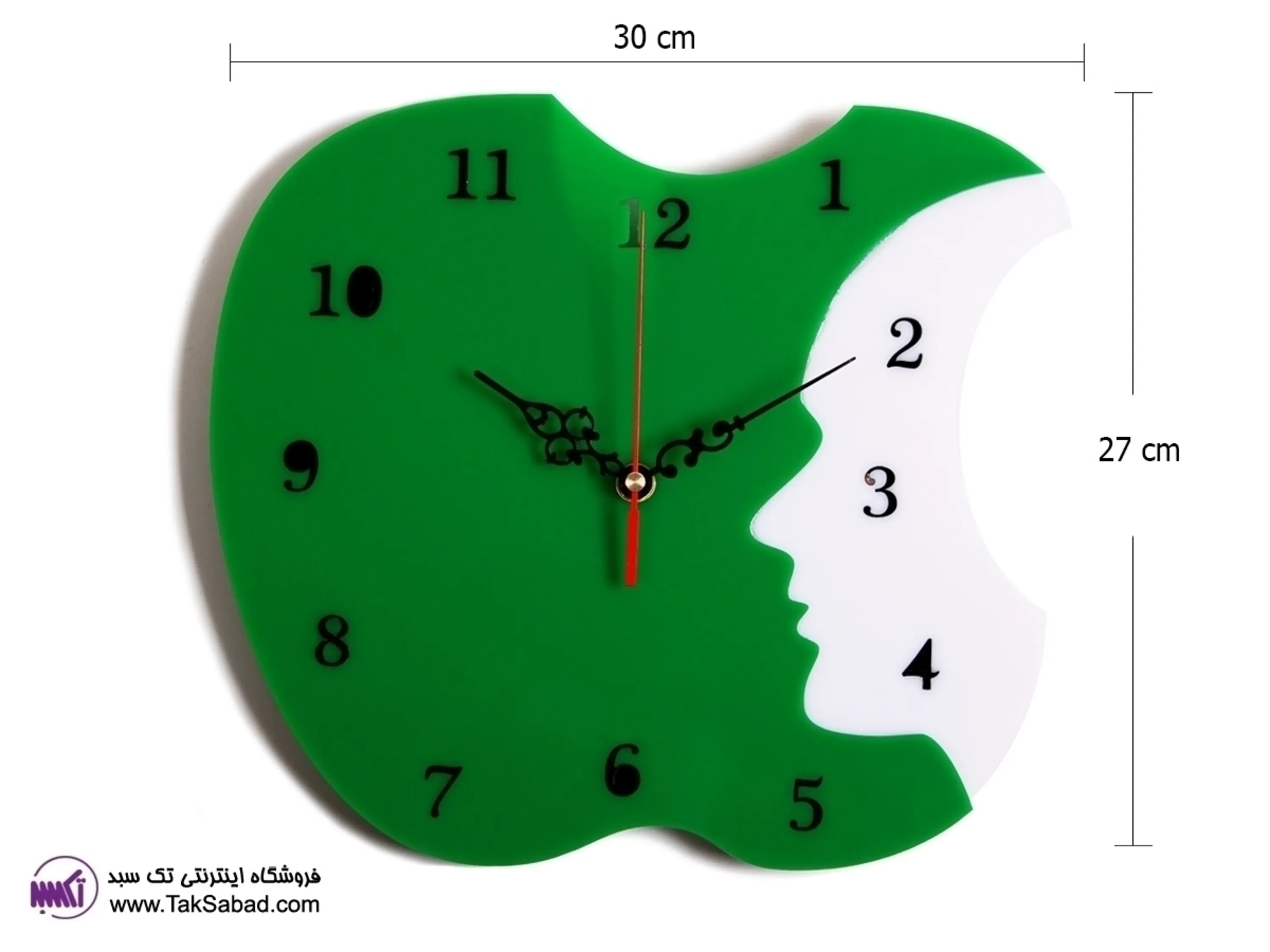 ساعت دیواری سیب ساعت دیواری فانتزی سیب
