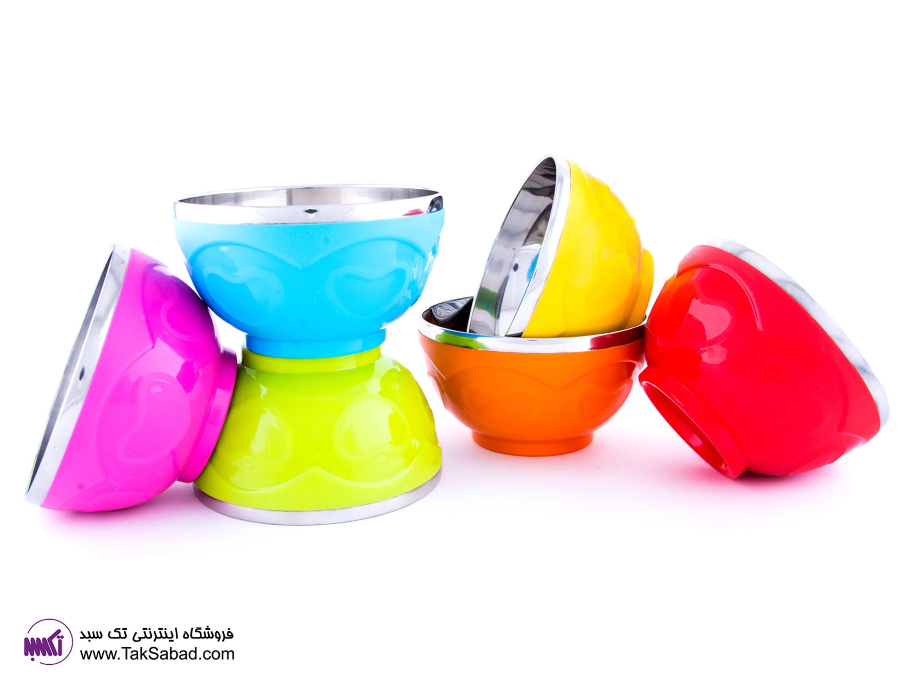 خرید کاسه استیل رنگی