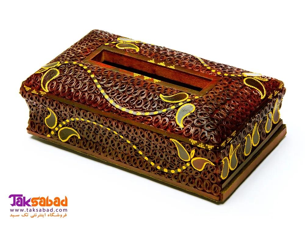 خرید جا دستمال کاغذی چرم
