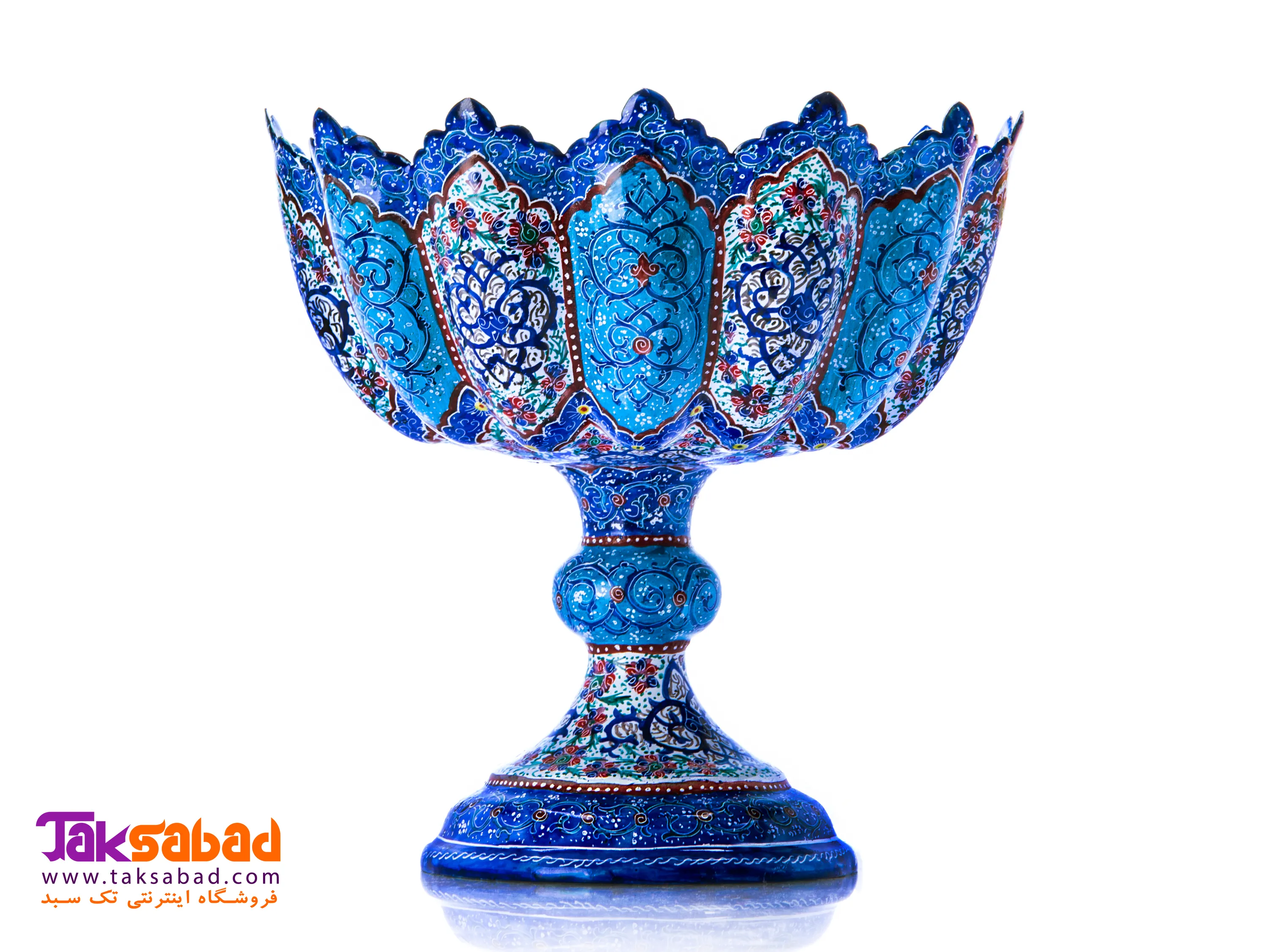 خرید کاسه پایه دار مینا