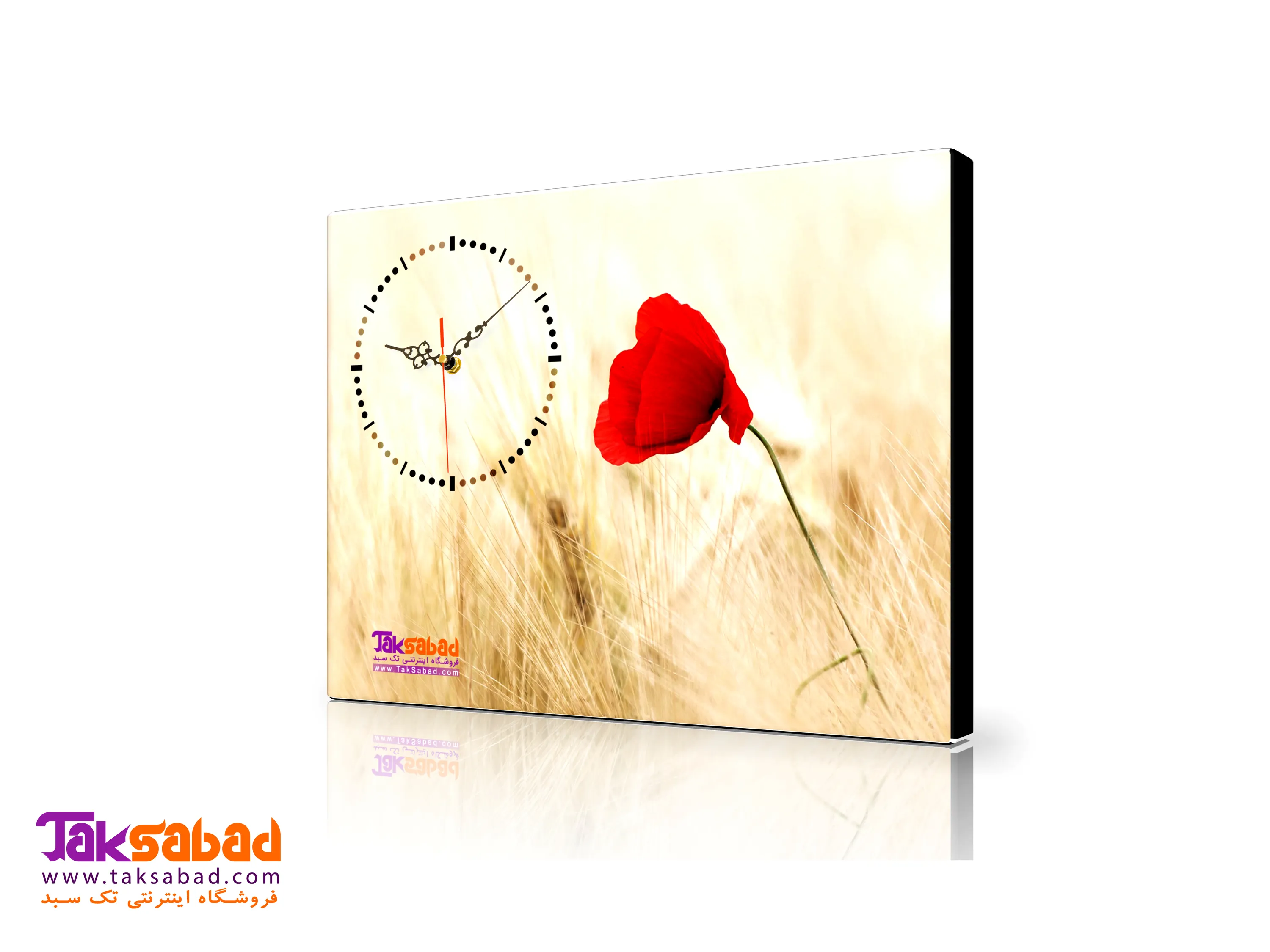 خرید ساعت دیواری تبلیغاتی طرح گندم