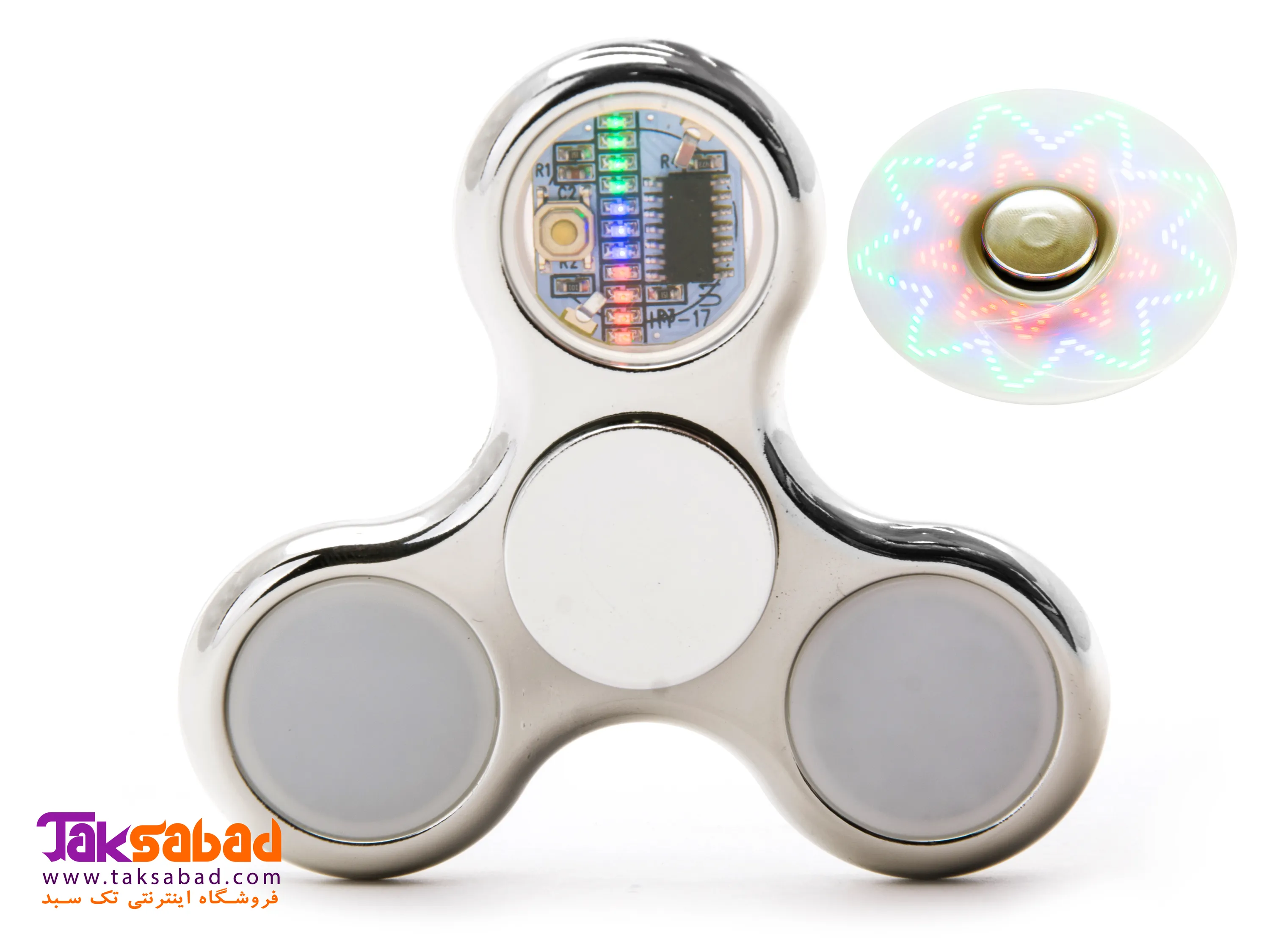 خرید فیجت اسپینر چراغ دار طرح گل