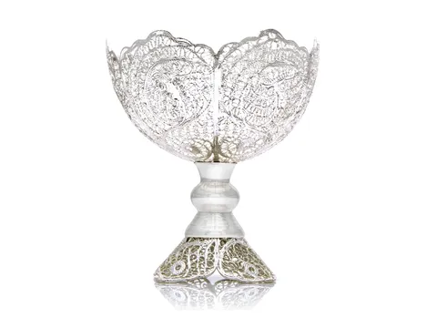 خرید کاسه پایه دار ملیله