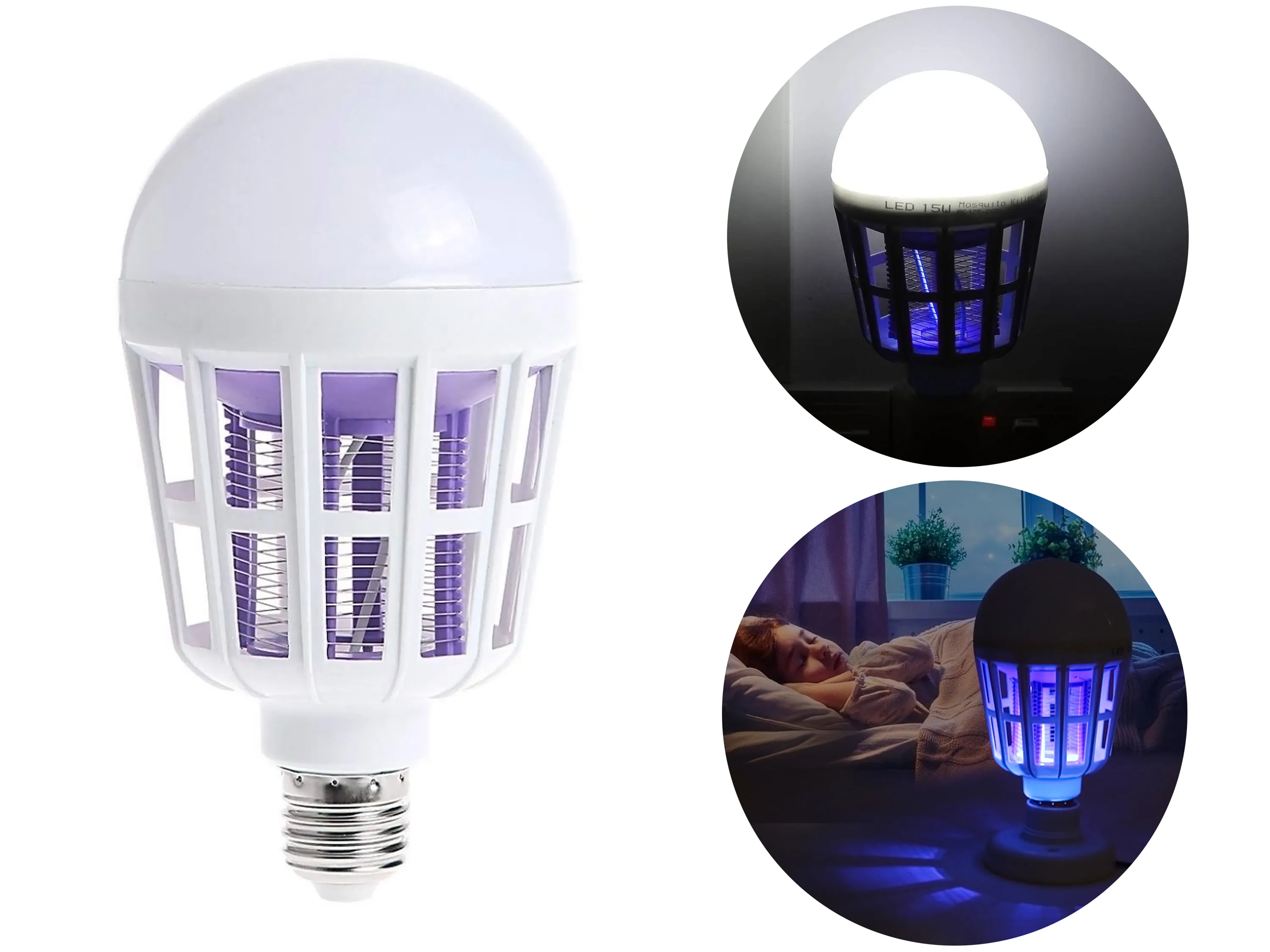 خرید لامپ ال ای دی حشره کش برقی 15 وات