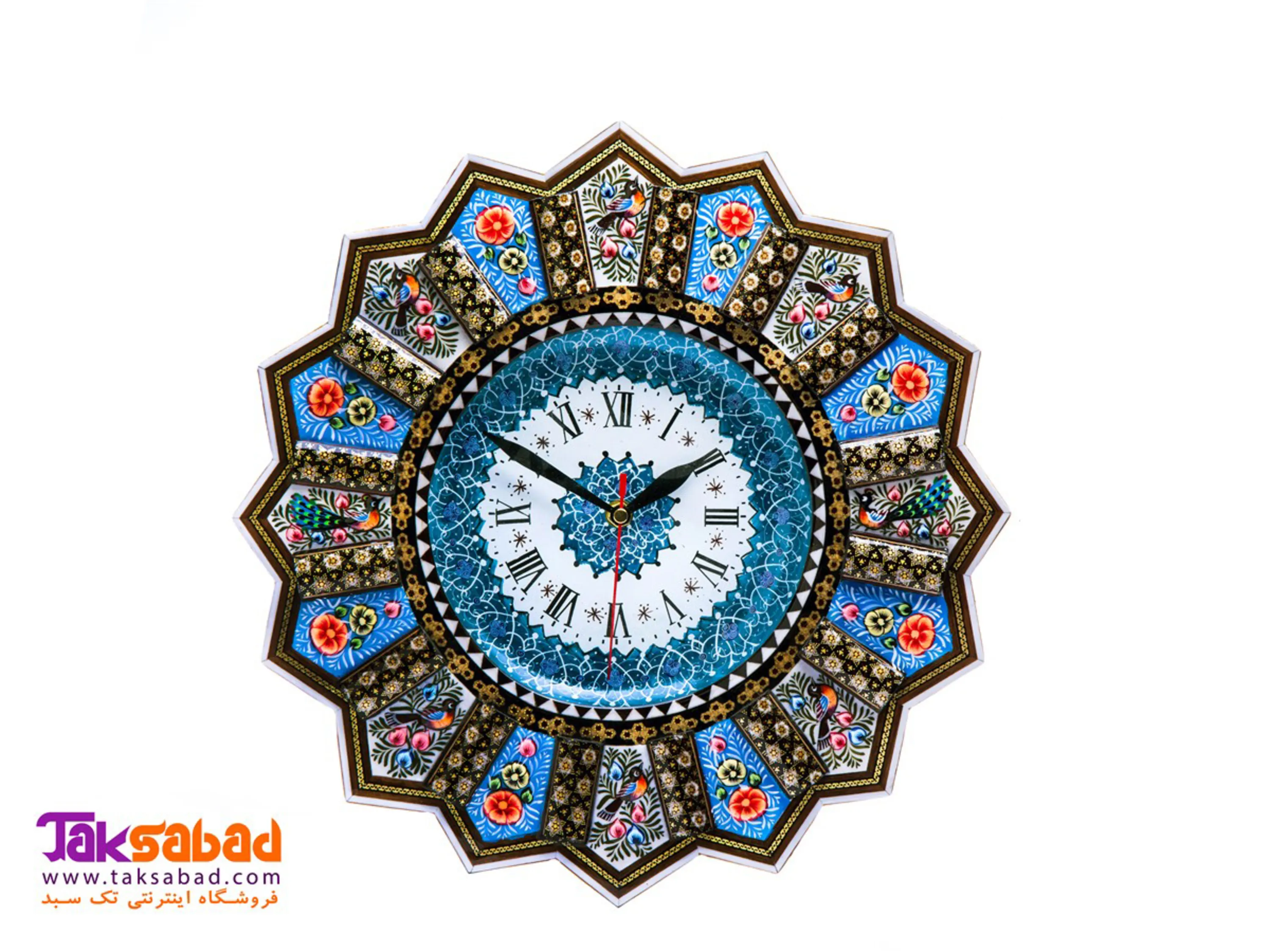 خرید ساعت دیواری خاتم و میناکاری