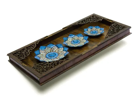 خرید قاب سه بشقاب مینا