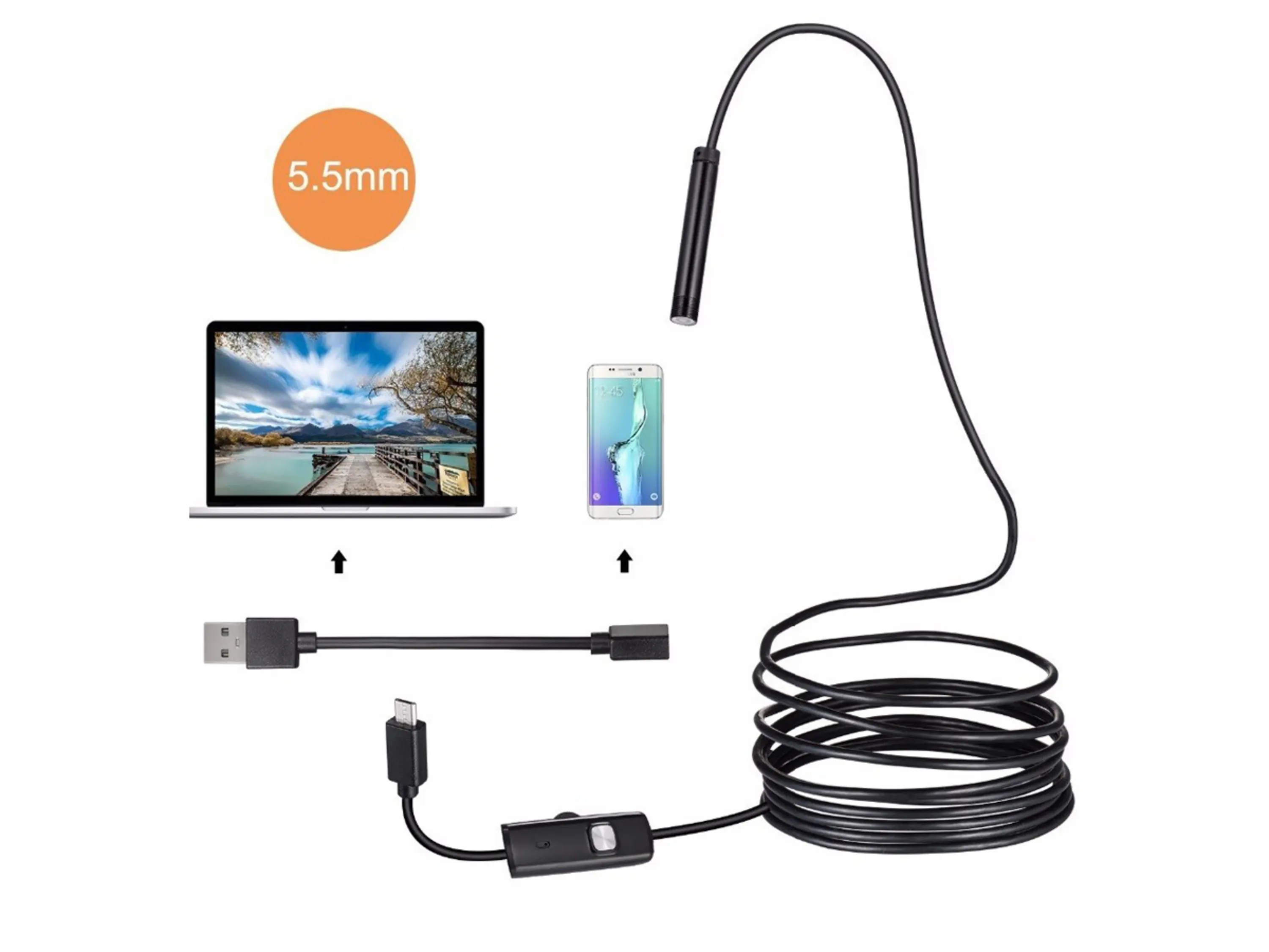 خرید دوربین اندوسکوپی ضد آب چراغدار