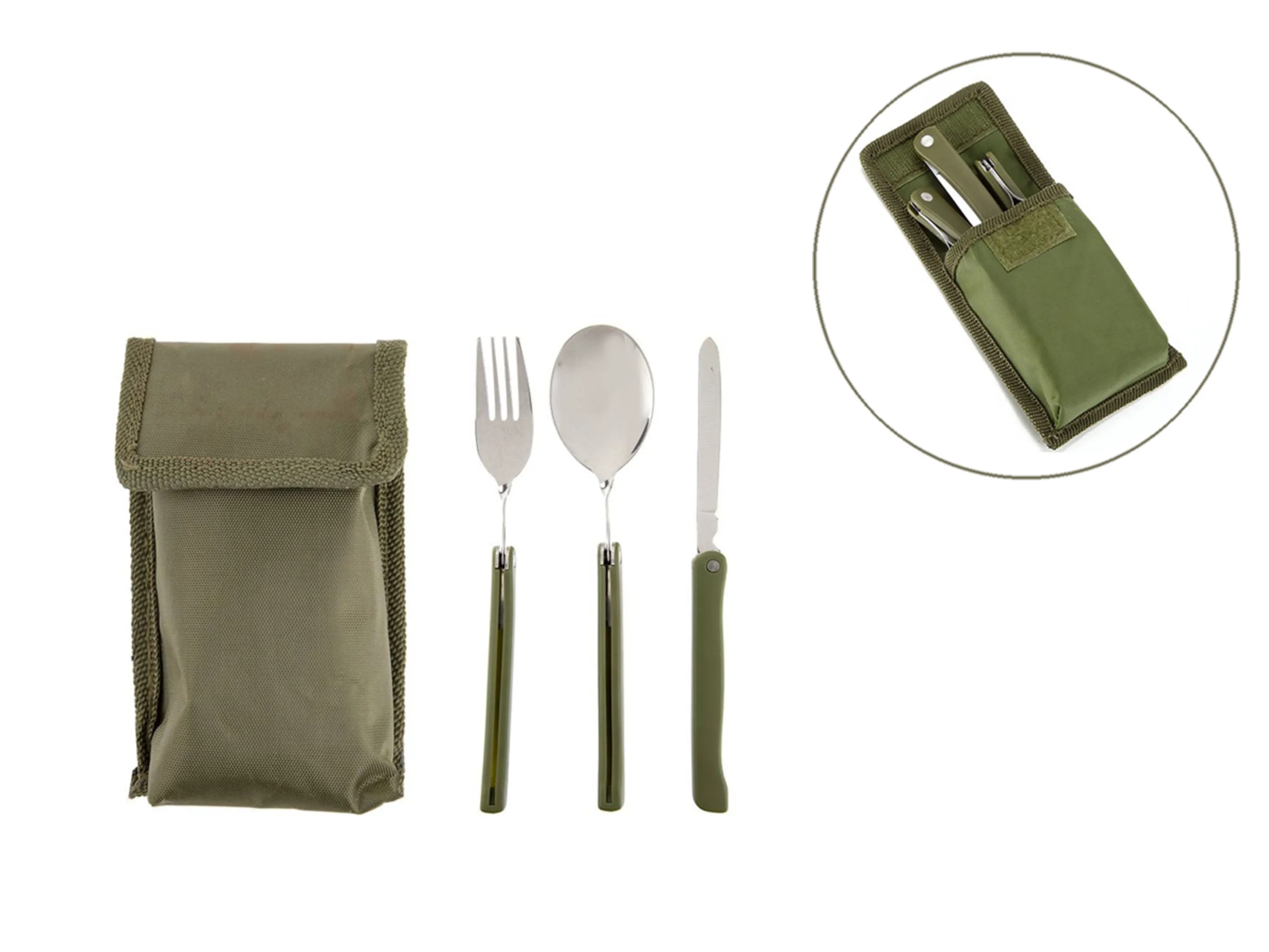 خرید ست قاشق چنگال مسافرتی تاشو