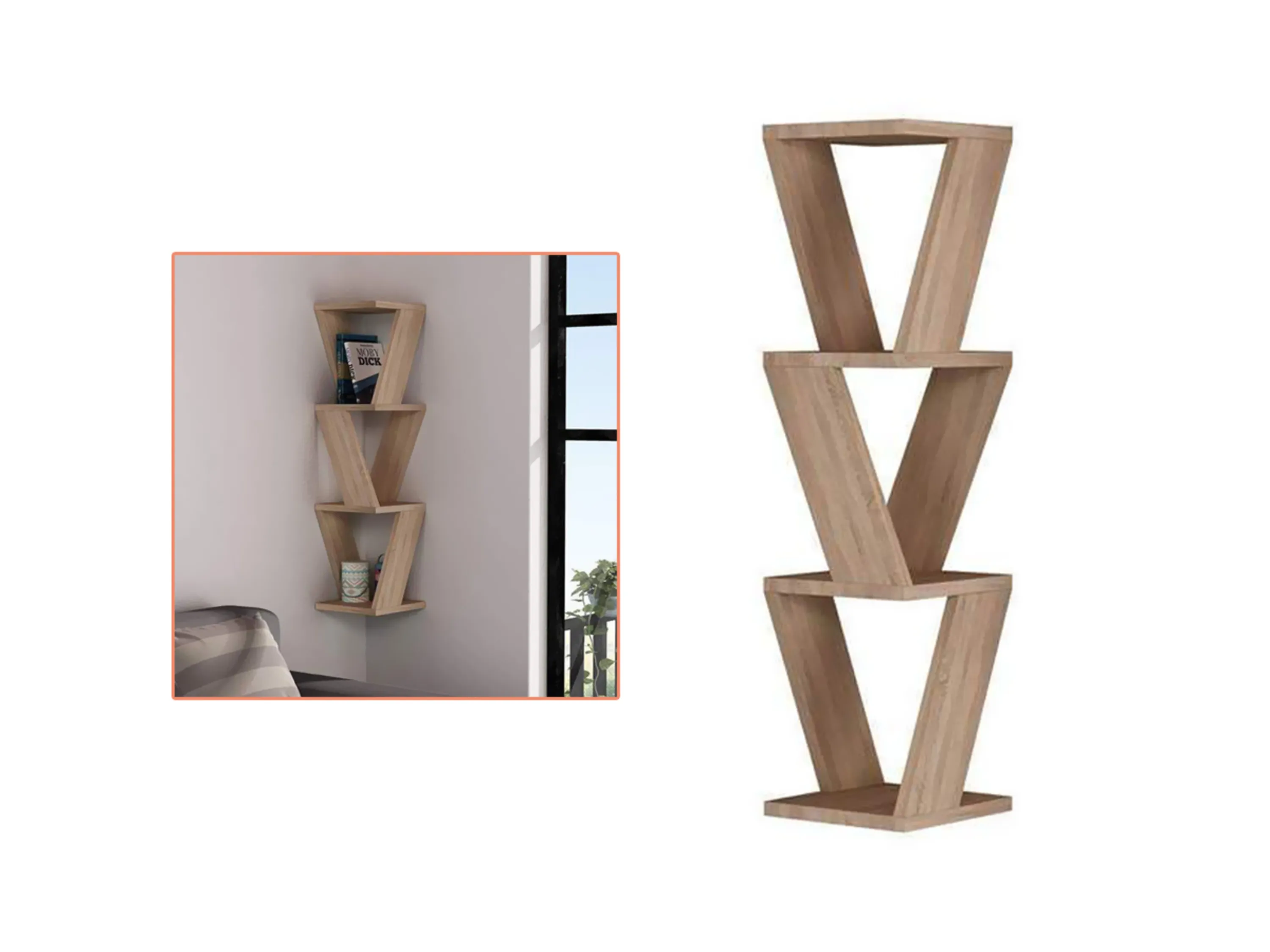 خرید شلف چوبی دیواری