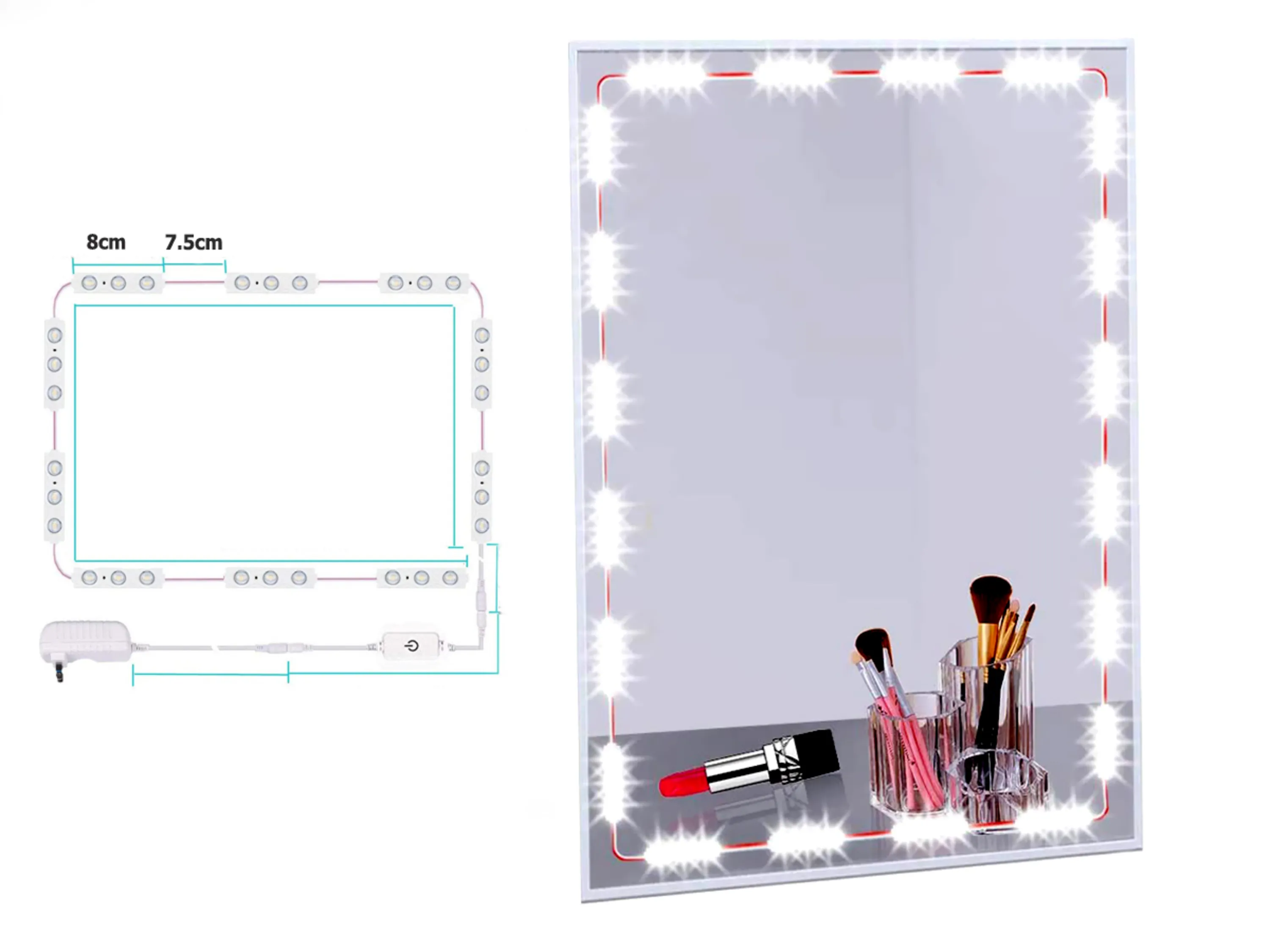 خرید نور پردازی آینه