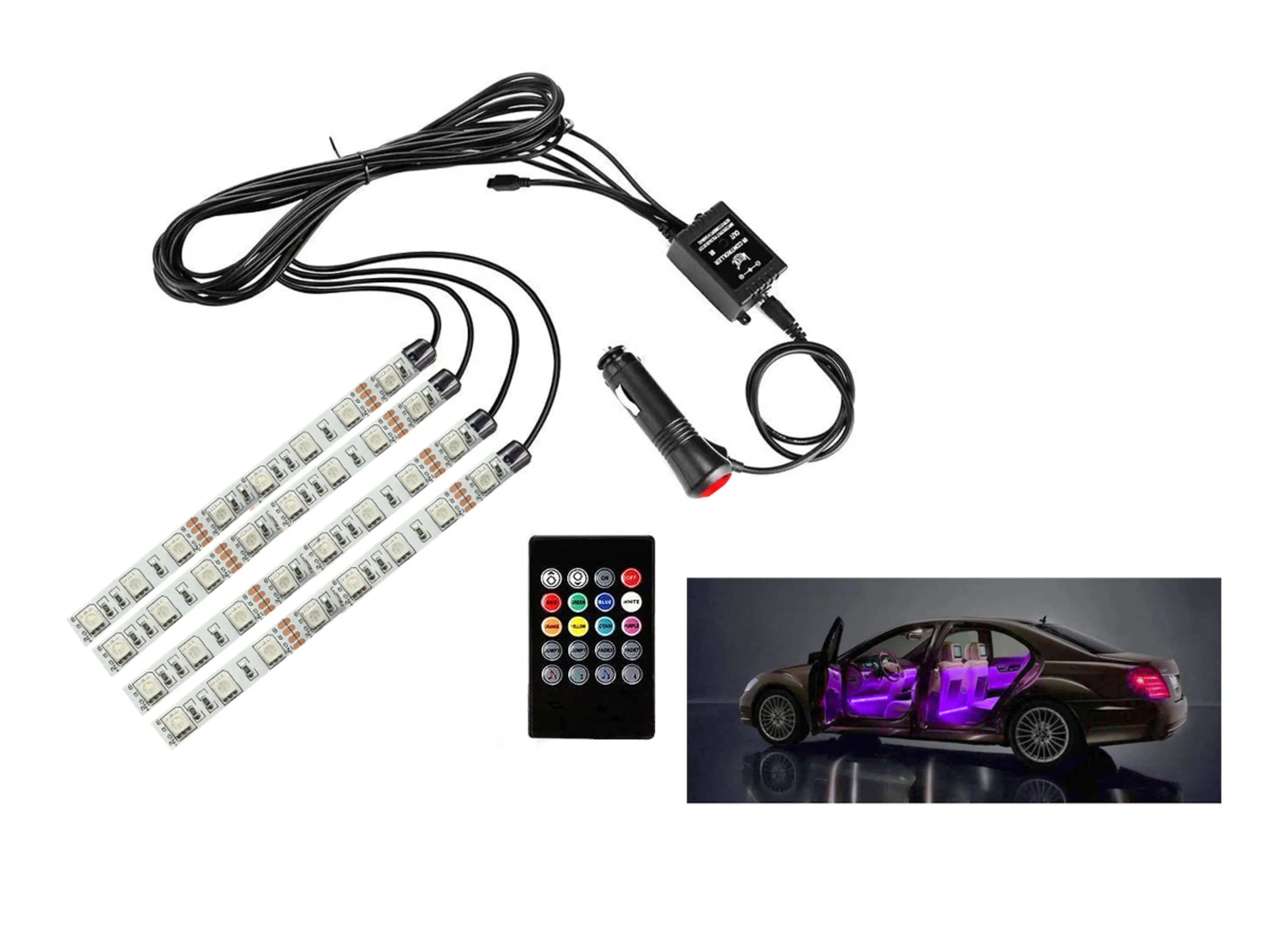 کیت نورپردازی داخل خودرو خرید کیت نورپردازی داخل خودرو